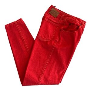 Vintage 80’s90’s Women’s Levi's Vibrant Red Denim Pants